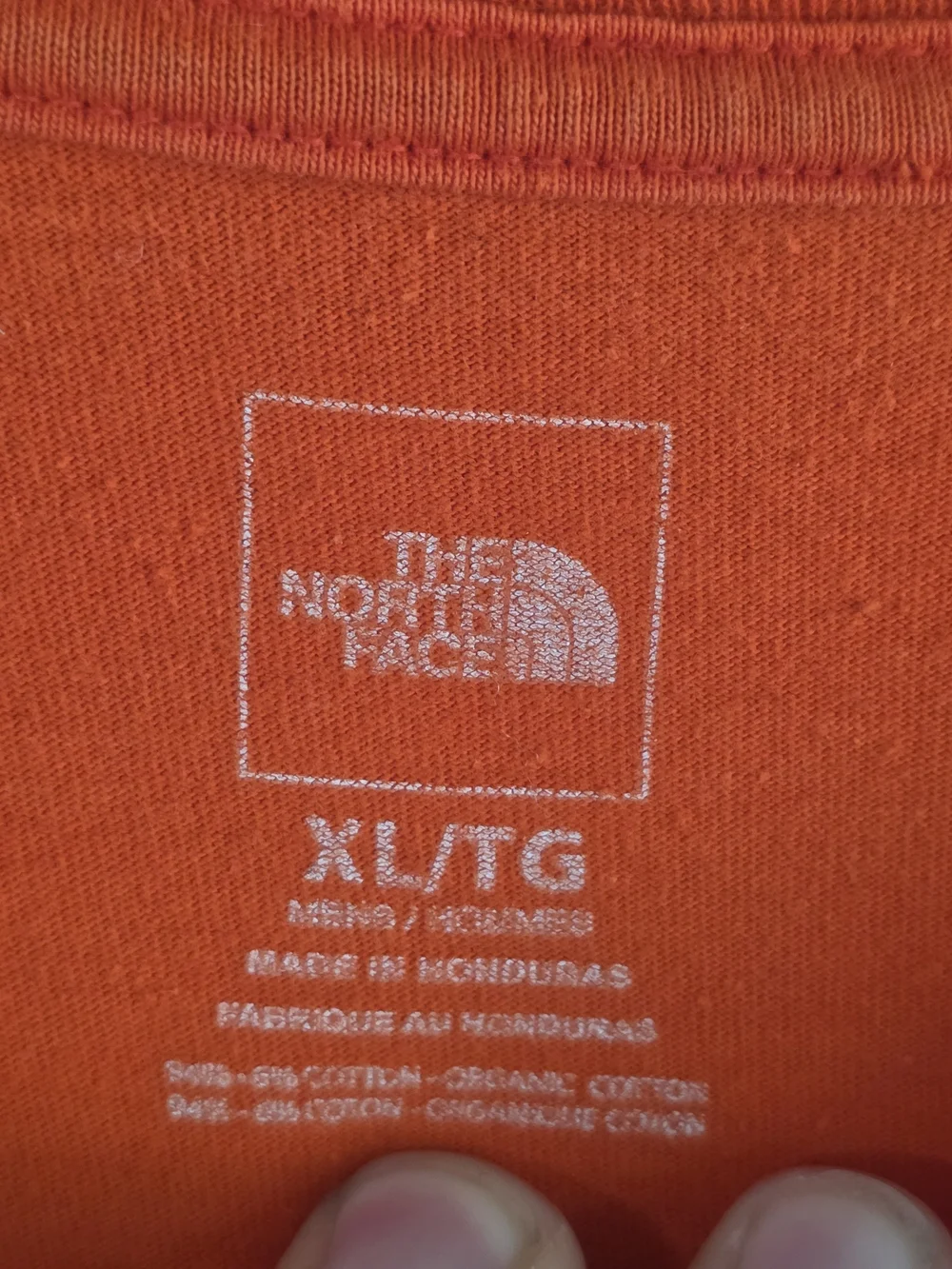 Men's The North Face Red Long Sleeve Logo Tee, Size XL